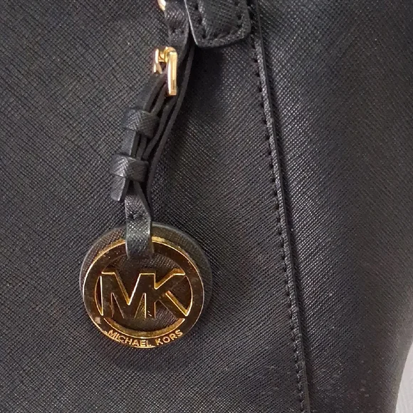 Michael Kors Black and Gold Tote - Picture 2 of 7